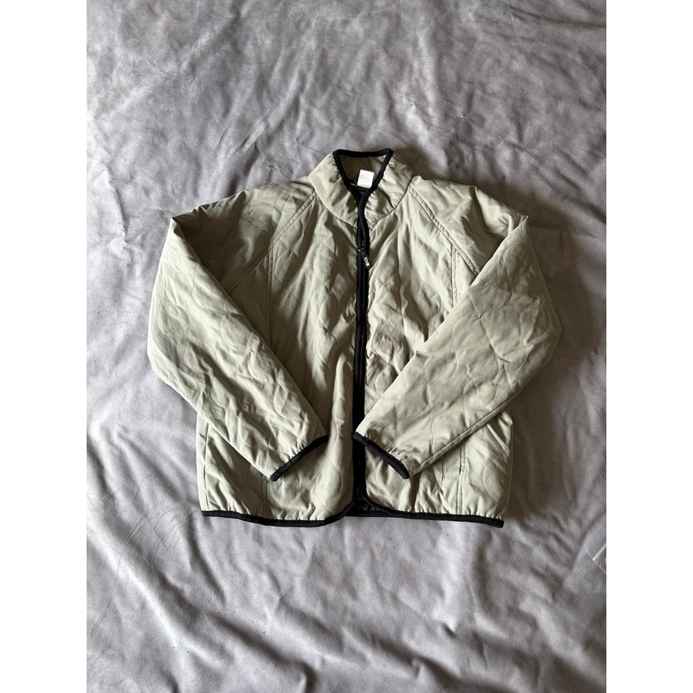 SDI Quilted Liner Jacket‎ Mens Large Sage Green Full Zip Mock Neck Lightweight